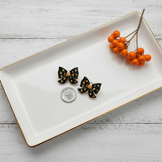 Candy Corn Bows Earrings