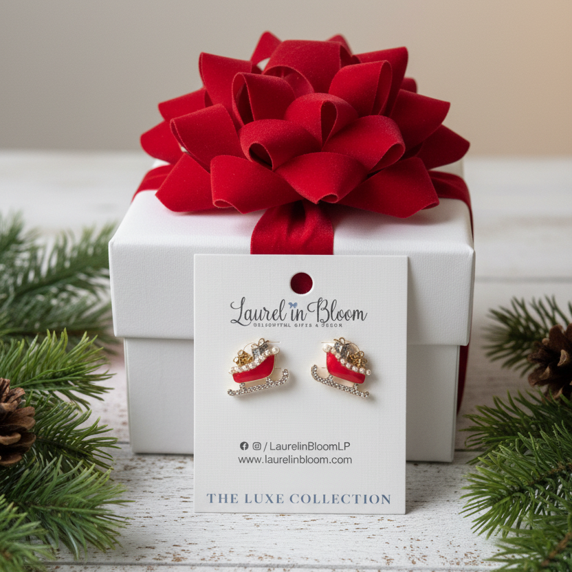 Oh What Fun! Winter Sleigh Earrings