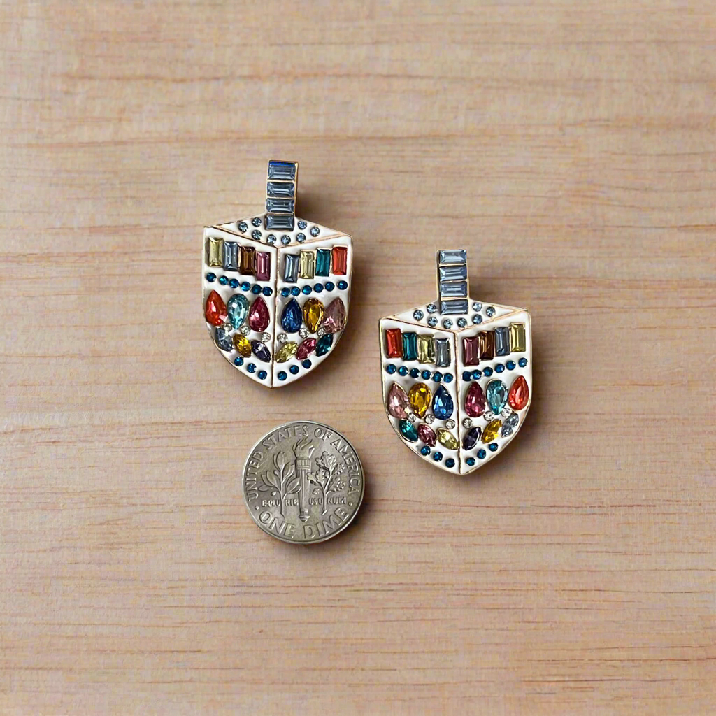 Festival of Lights Dreidel Earrings