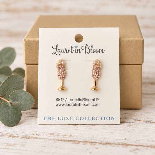 Petite Cheers Champagne Studs