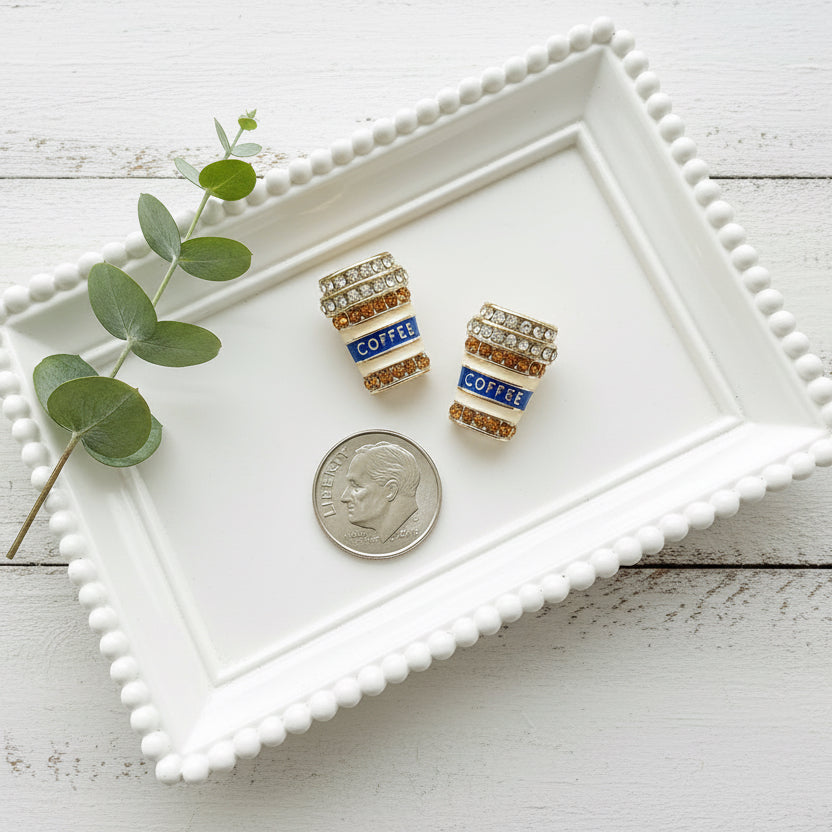 Morning Coffee Stud Earrings