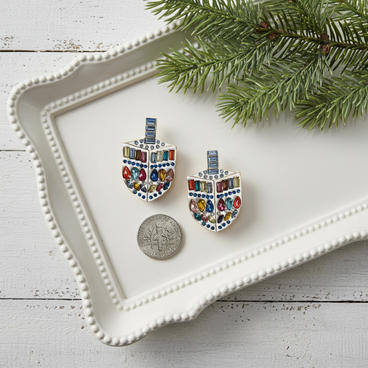 Festival of Lights Dreidel Earrings