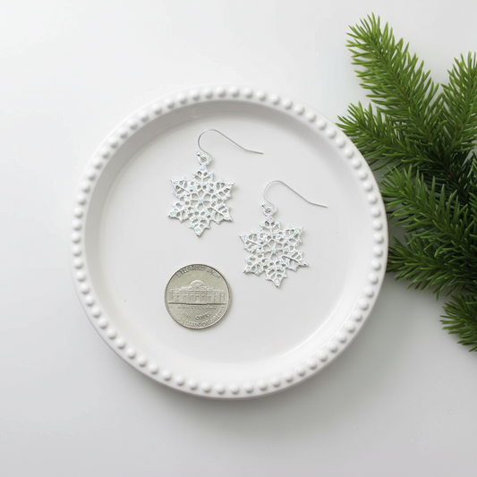 Silver Snow Earrings