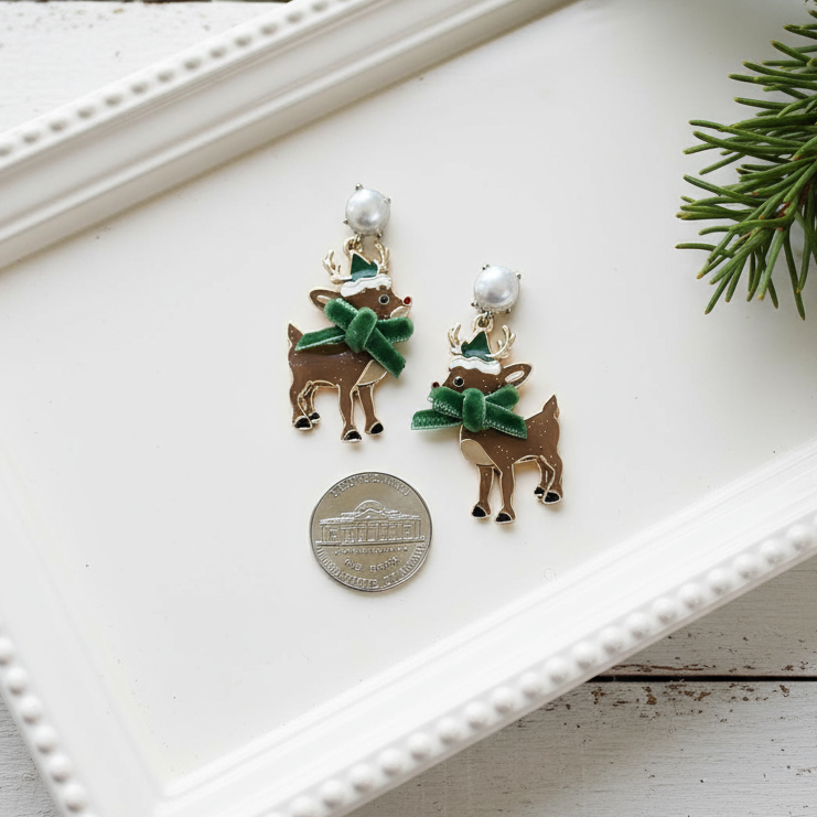 Dasher & Dancer Reindeer Earrings