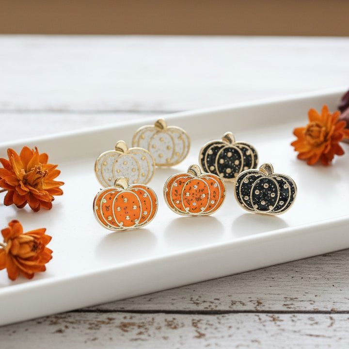 Petite Punks Pumpkin Stud Earrings