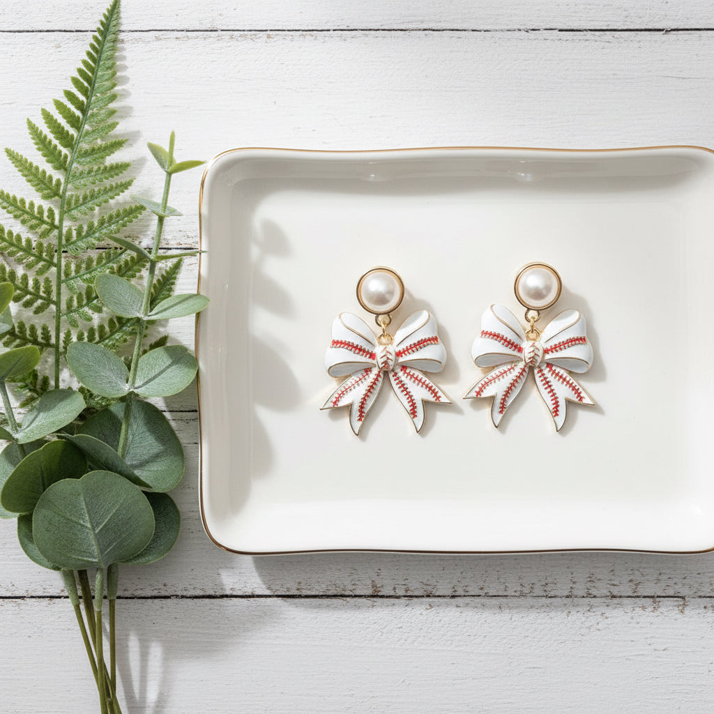 Pearly Baseball Bows