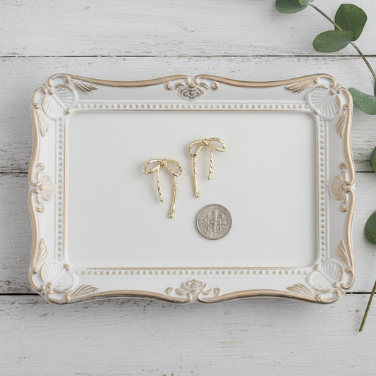 Simple Sash Bow Earrings