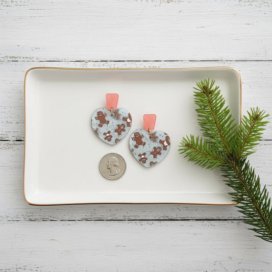 Gingerbread Cookie Love Earrings