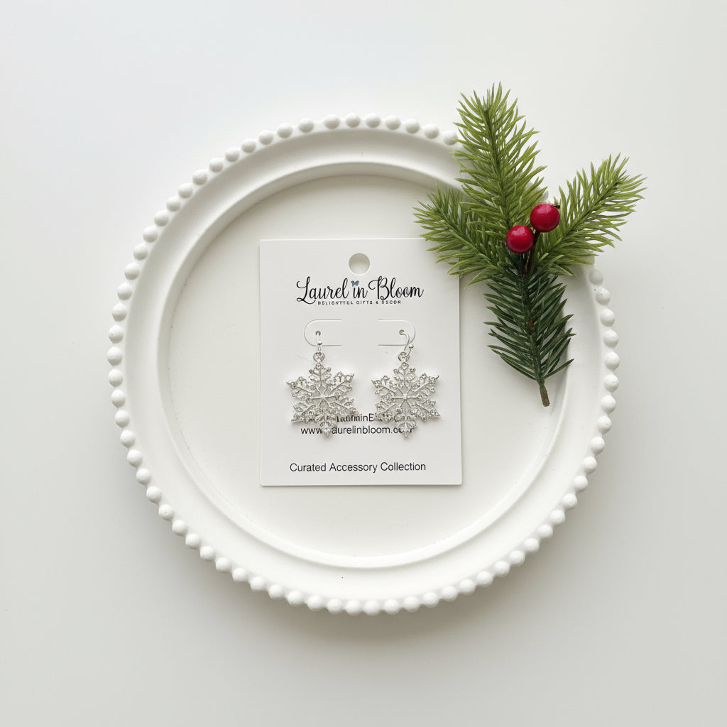 Silver Snow Earrings