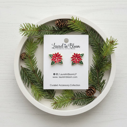 Poinsettia Blooms Earrings