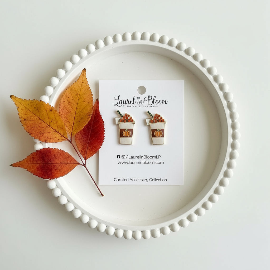 Pumpkin Spice Latte Earrings