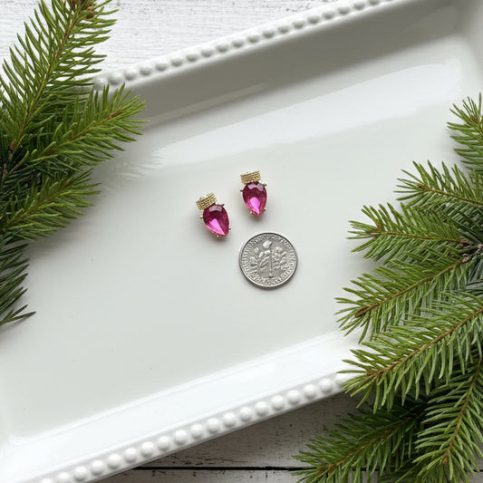 Retro Christmas Bulbs Holiday Earrings