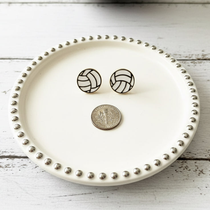 Volleyball Stud Earrings