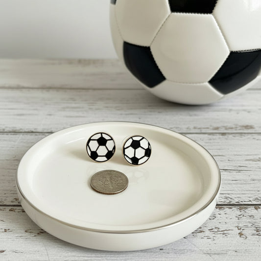 Soccer Stud Earrings