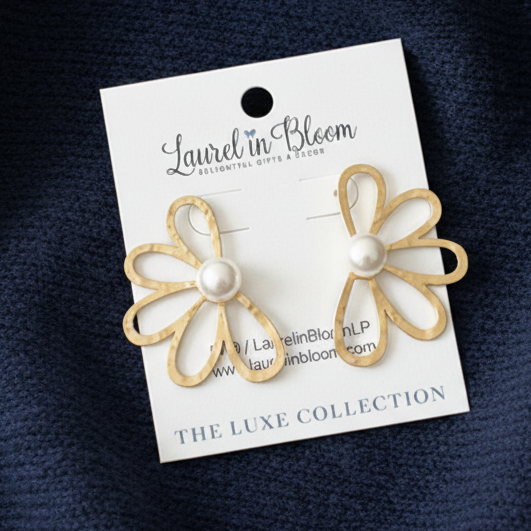 Margot Gilded Pearl Blooms Earrings
