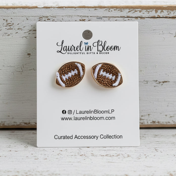 JV Football Stud Earrings