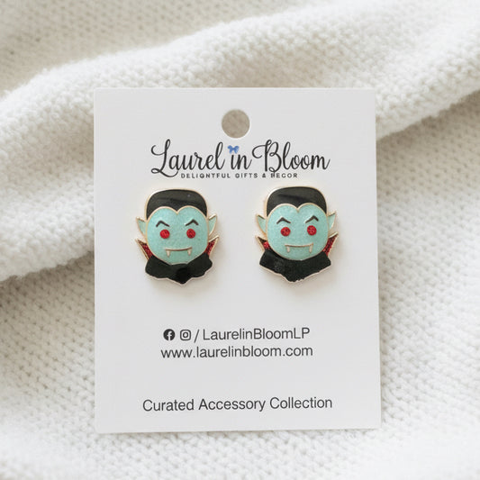 Fangtastic Vampire Bow Stud Earrings