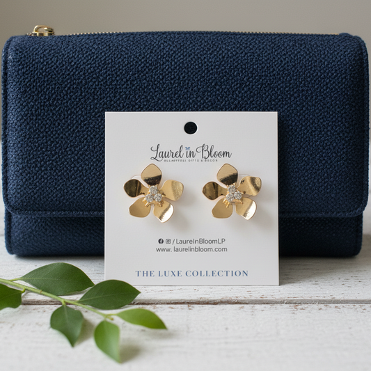 Camille Golden Petal Studs