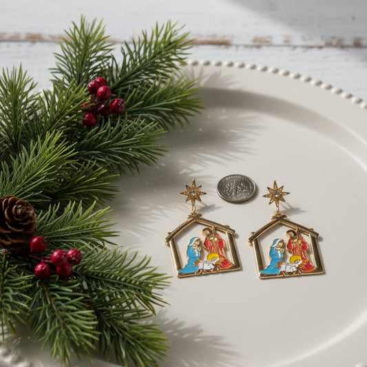 Oh Night Divine Nativity Earrings