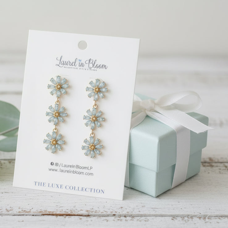 Sunlit Daisy Cascade Earrings