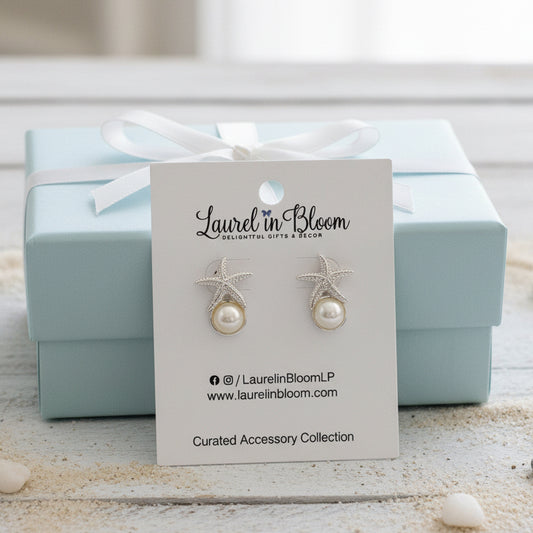 Petite Harbor Pearl Starfish Studs