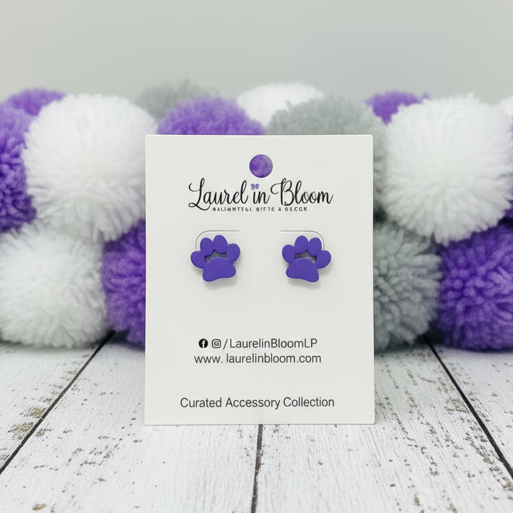 Color Coat Mountain Lion Paws Earrings
