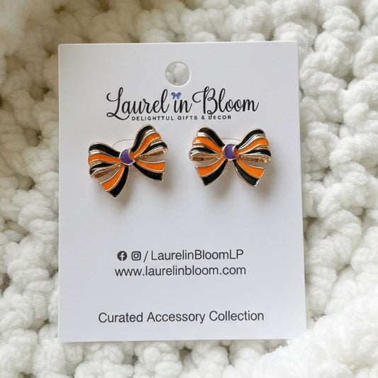 In Halloween Style Bow Earrings