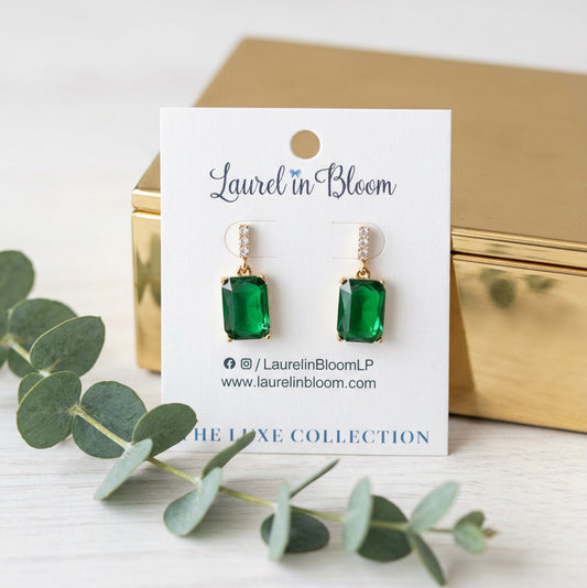 Kate Emerald-Cut Jewel Drops