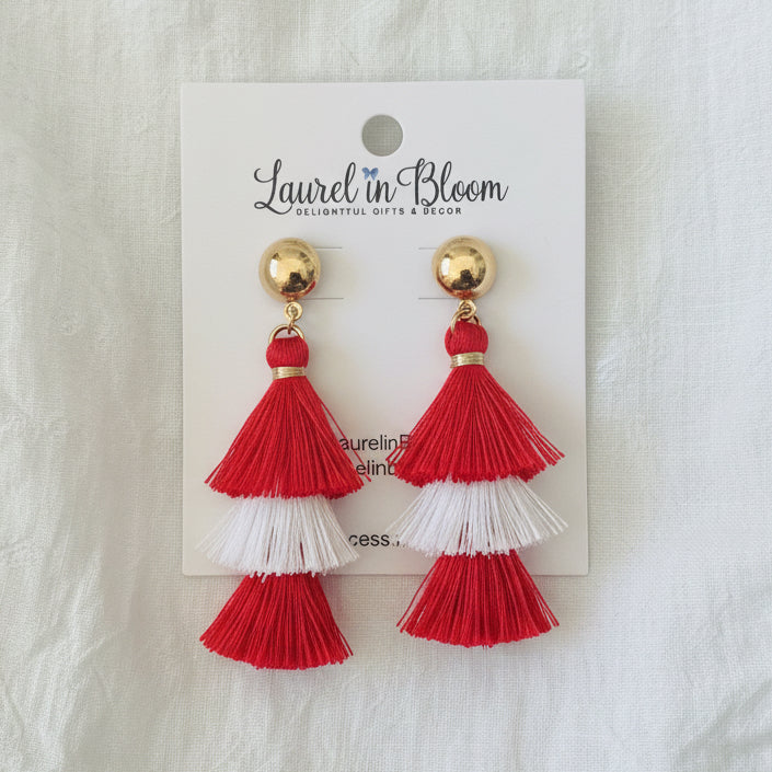 Bristol Color Block Spirit Tassel Earrings