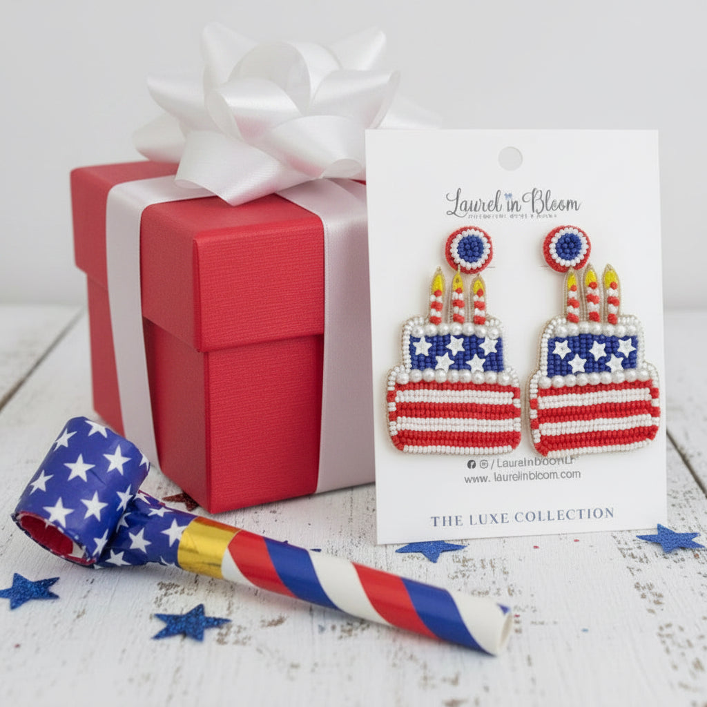 Patriotic Party Cake Earrings