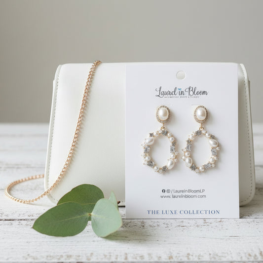 Josephine Pearl and Crystal Drop Earrings