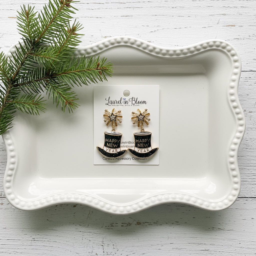 Happy New Year Earrings