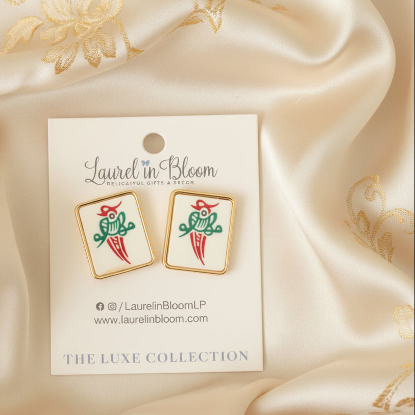 Lucky Winds Character Mahjong Studs