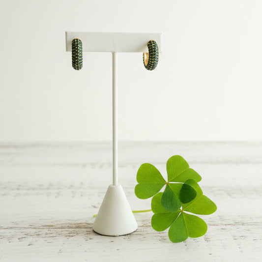 Everly LUXE Hoops (Green)