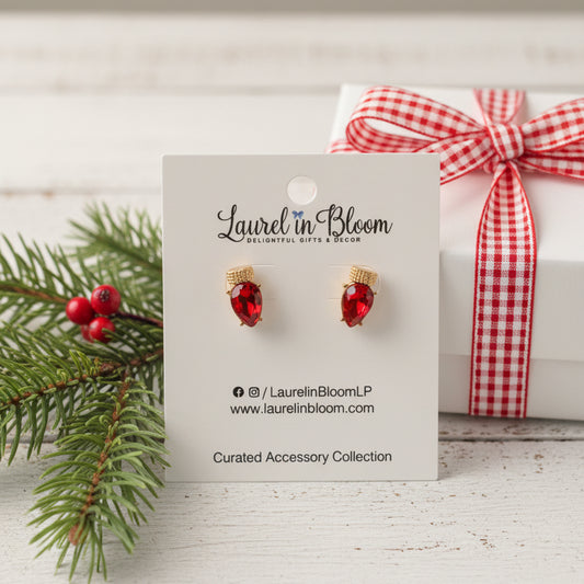 Retro Christmas Bulbs Holiday Earrings