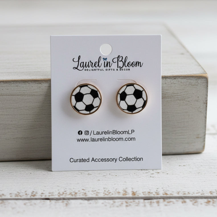 JV Soccer Stud Earrings
