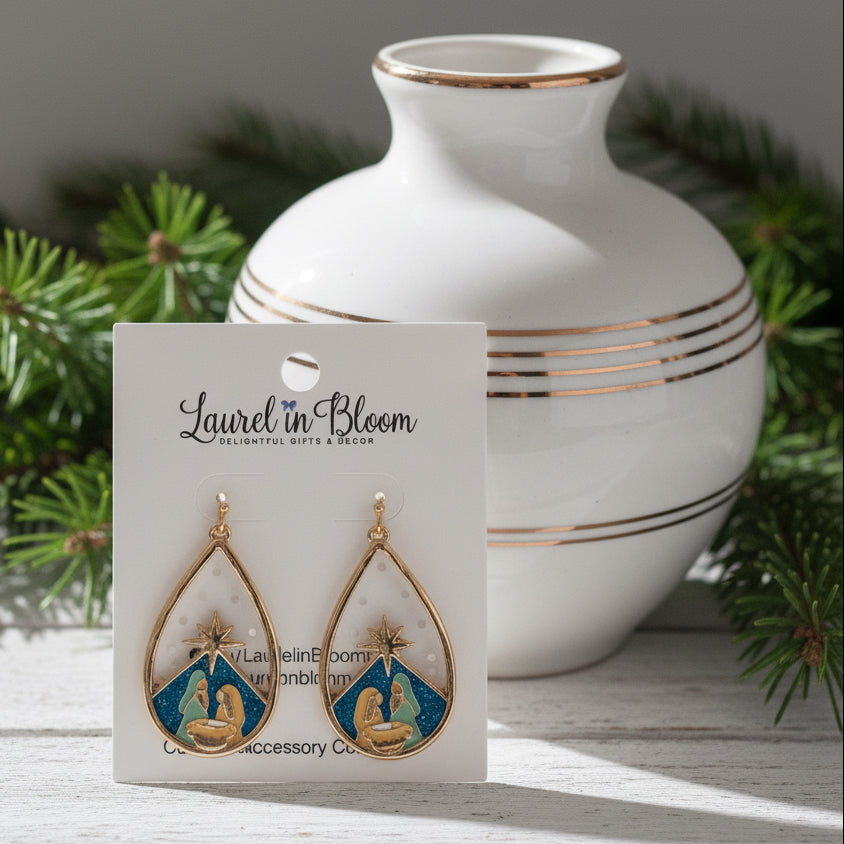 A Child is Born Nativity Earrings