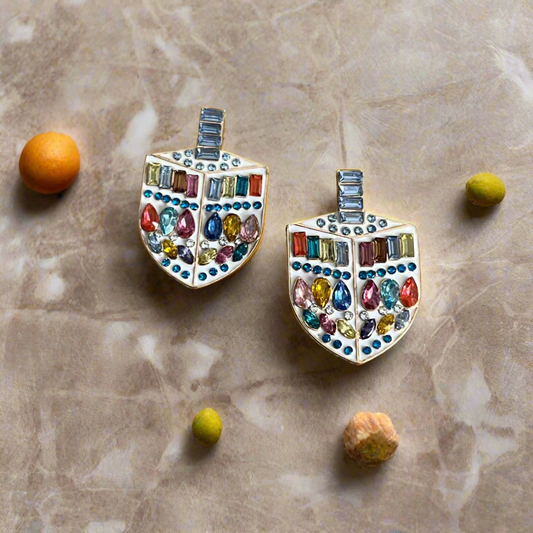 Festival of Lights Dreidel Earrings