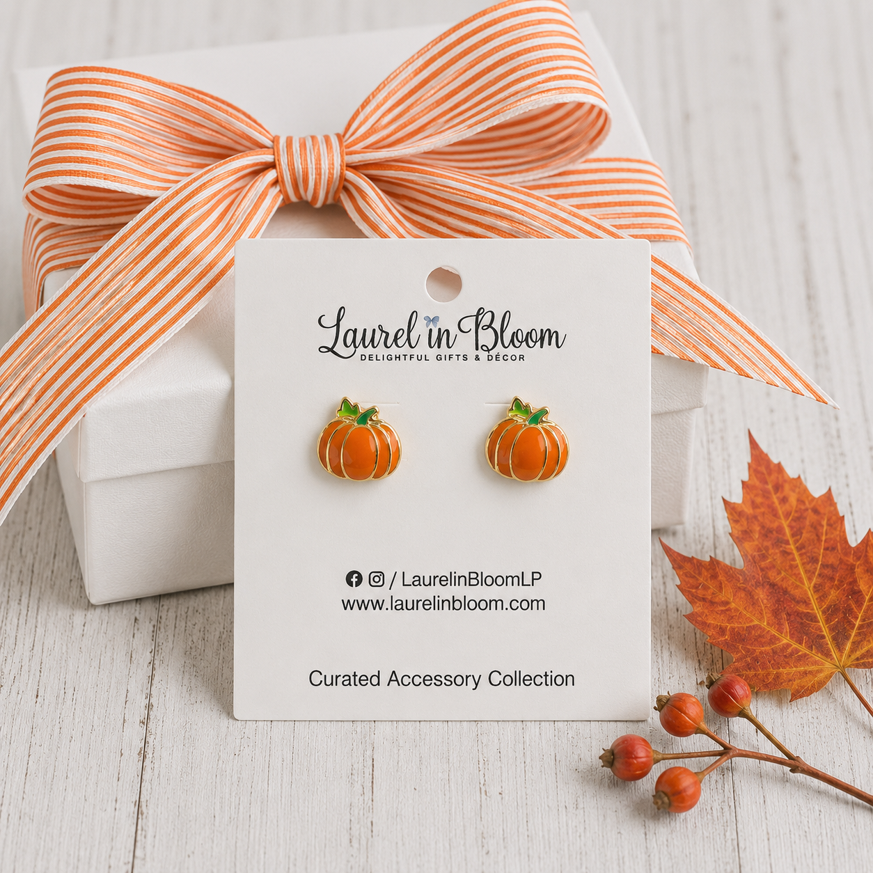 Petite Pumpkin Studs