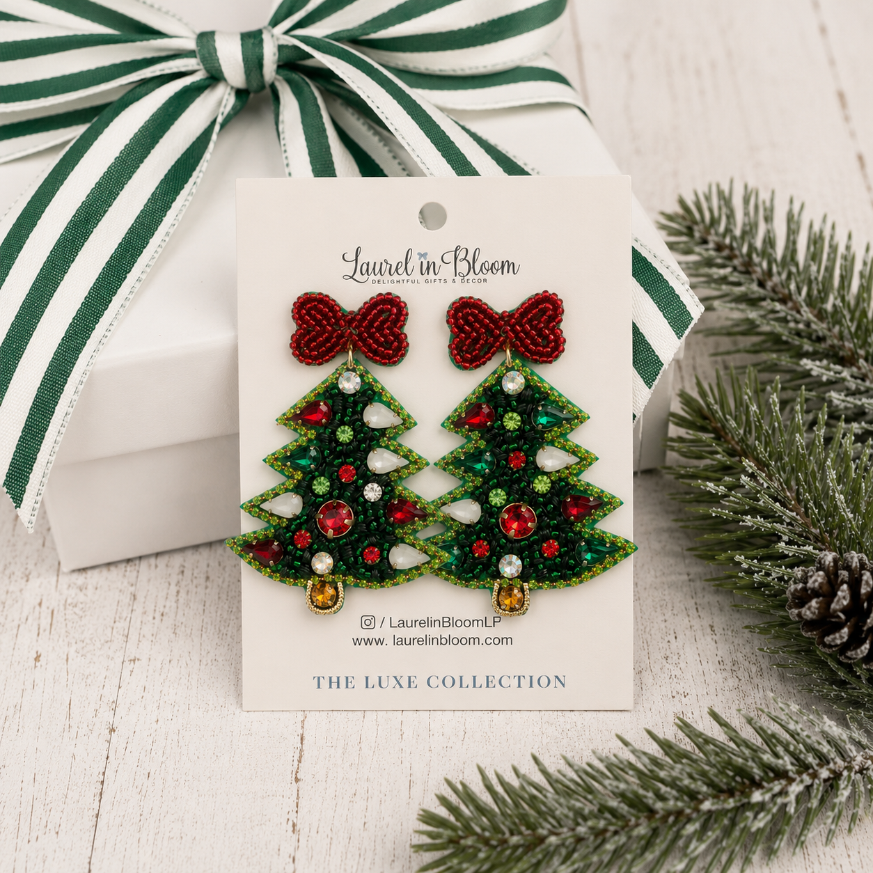 Merry & Bright Christmas Tree Earrings