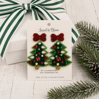 Merry & Bright Christmas Tree Earrings