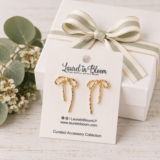 Simple Sash Bow Earrings