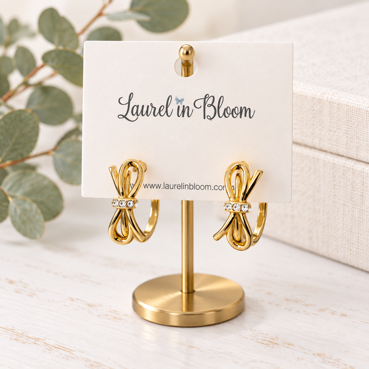 Delaney Signature Bow Hoops