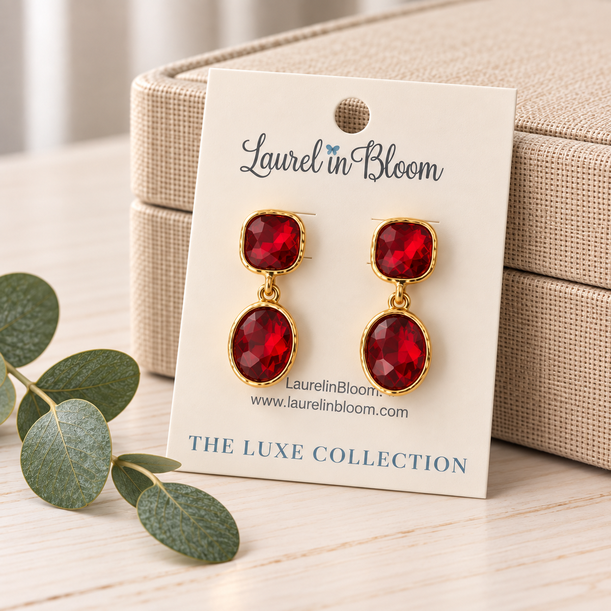 Cora Duet Jewel Drops (Ruby)