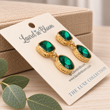 Cora Duet Jewel Drops (Emerald)