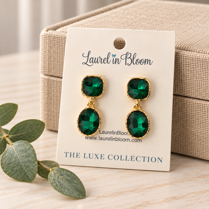 Cora Duet Jewel Drops (Emerald)