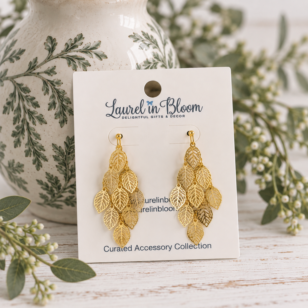 Monstera Muse Cascade Earrings