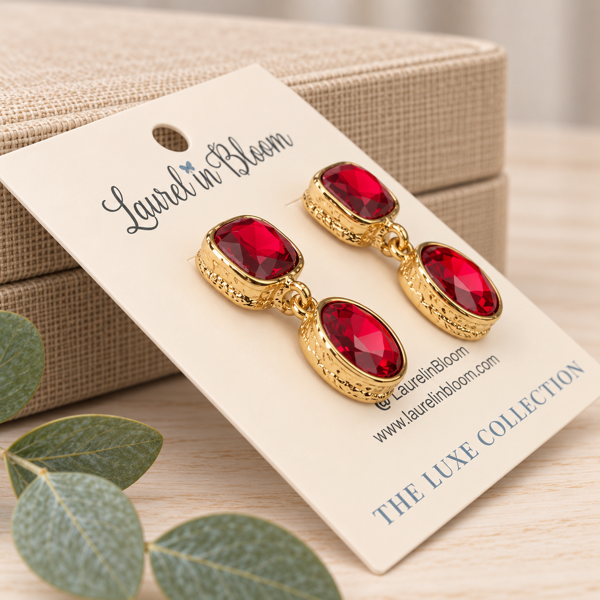 Cora Duet Jewel Drops (Ruby)