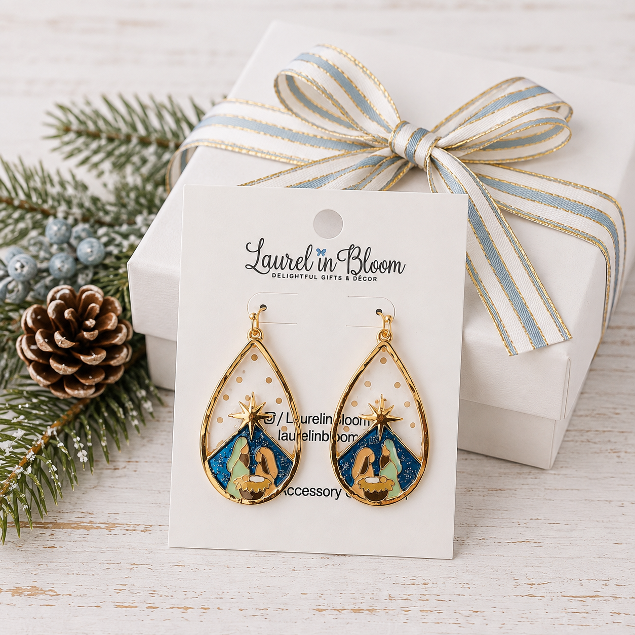 A Child is Born Nativity Earrings