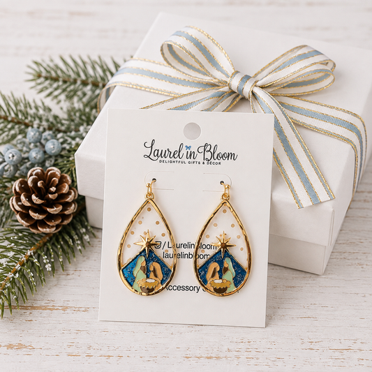 A Child is Born Nativity Earrings